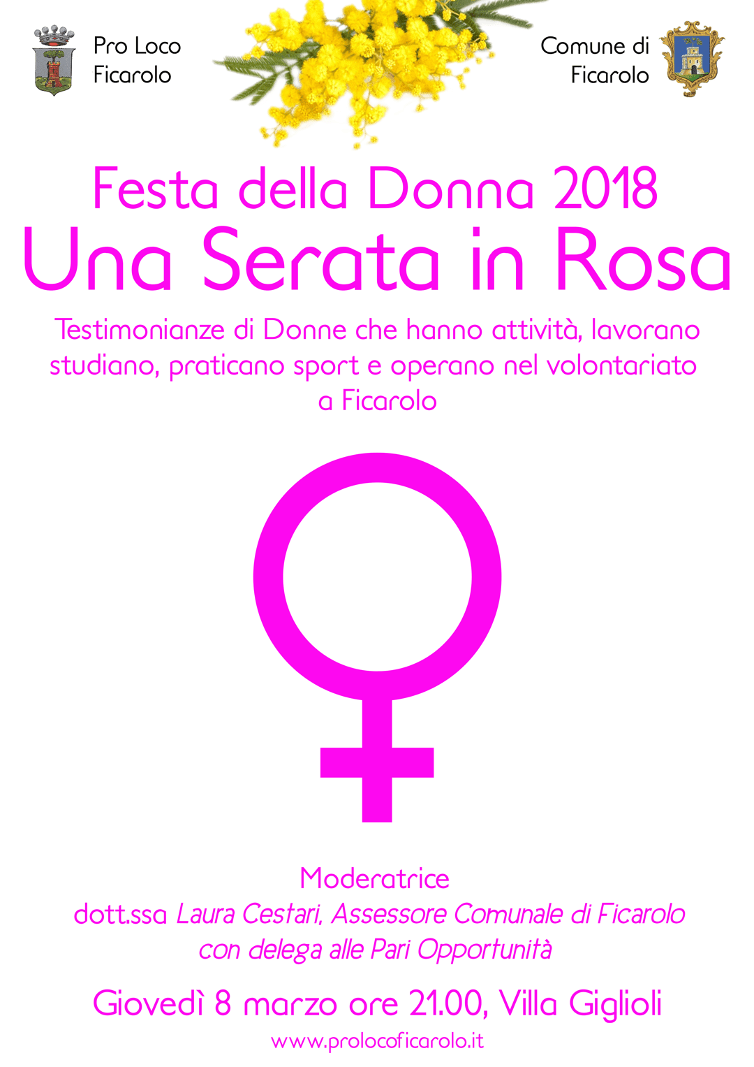 Locandina della Serata in Rosa