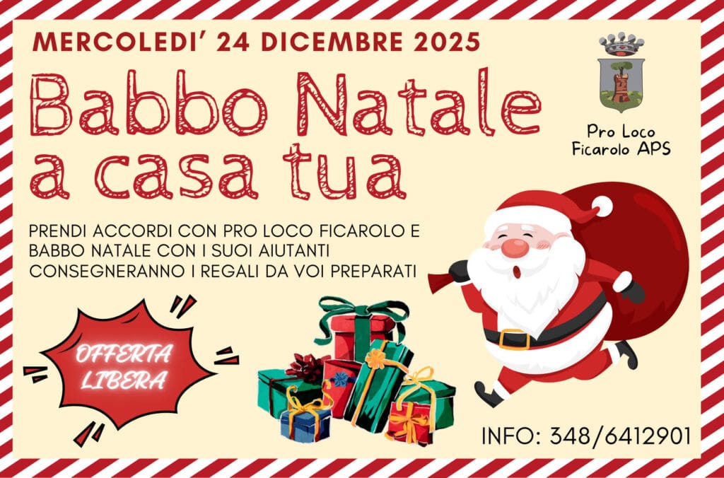 Babbo Natale a casa tua per portare i regali!