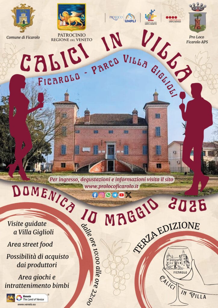 Calici in Villa 2026 - Locandina ufficiale dell'evento di domencia 10 maggio 2026