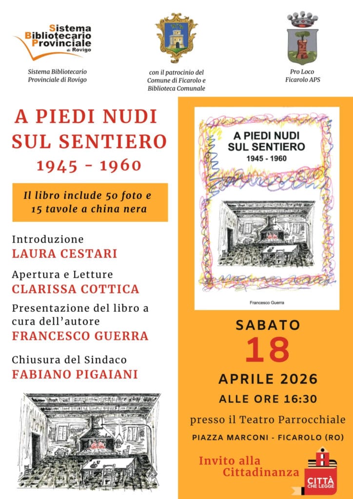 Francesco Guerra presenta il libro "A piedi nudi sul sentiero" - Locandina dell'evento