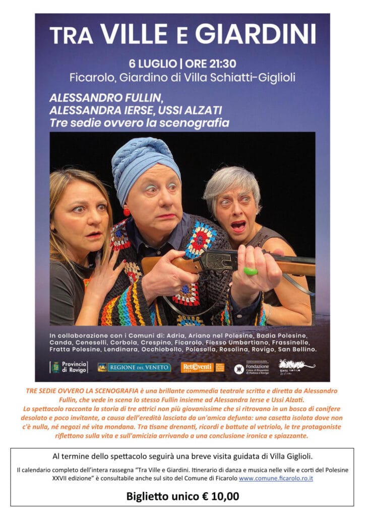 Tra Ville e Giardini 2026 a Ficarolo: Alessandro Fullin, Alessandra Ierse e Ussi Alzati - Locandina