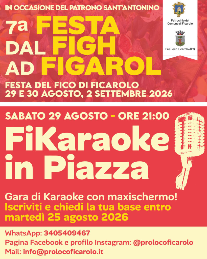 FiKaraoke in Piazza - 7ª Festa dal Figh ad Figarol: Festa del Fico 2026